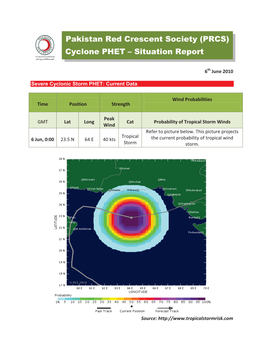 Pakistan Red Crescent Society (PRCS) Cyclone PHET – Situation Report