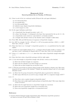 Homework 13-14 Starred Problems Due on Tuesday, 10 February