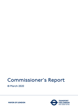 Tfl Commissioner's Report