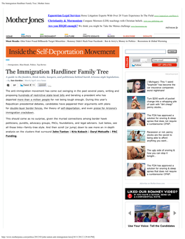 The Immigration Hardliner Family Tree | Mother Jones