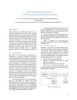 EPID Provisioning and Attestation Services