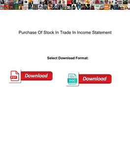 Purchase of Stock in Trade in Income Statement