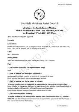 2021-07-29 Full Council Meeting Minutes DV1.Pdf