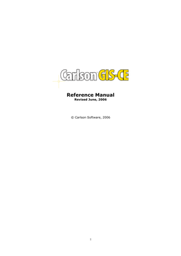 GIS-CE Reference Manual