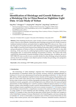 Identification of Shrinkage and Growth Patterns of a Shrinking City In