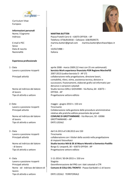 Curriculum Vitae Europass