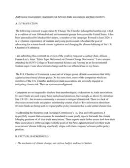 Addressing Misalignment on Climate Risk Between Trade Associations and Their Members