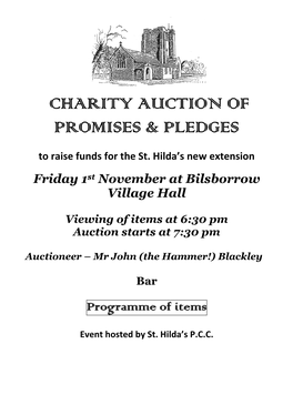 Charity Auction of Promises & Pledges