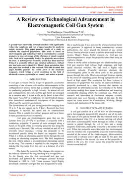 A Review on Technological Advancement in Electromagnetic Coil Gun System