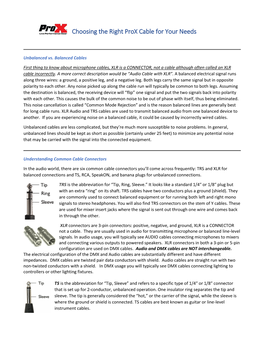 How to Choose the Right Cable