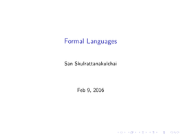 Formal Languages