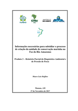 Relatório Parcial Do Diagnóstico Ambiental E De Pressão De Pesca