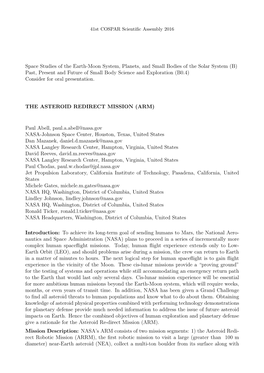 Space Studies of the Earth-Moon System, Planets, and Small Bodies of the Solar System