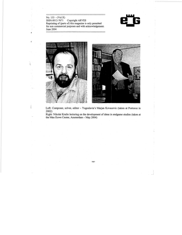 No. 153 -(Volx) ISSN-0012-7671 Copyright ARVES Reprinting of (Parts Of) This Magazine Is Only Permitted for Non Commercial Purposes and with Acknowledgement
