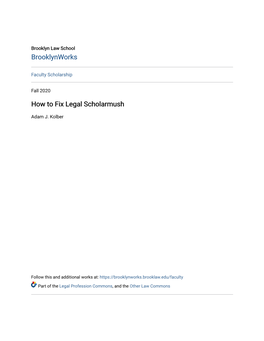 How to Fix Legal Scholarmush