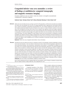 Congenital Inferior Vena Cava Anomalies: a Review of Findings at Multidetector Computed Tomography and Magnetic Resonance Imaging