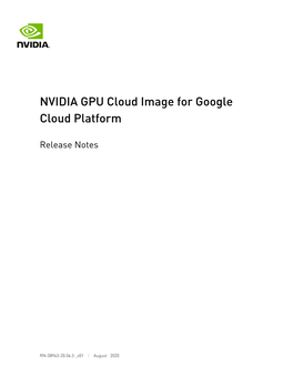 NVIDIA GPU Cloud Image for Google Cloud Platform