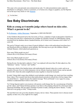 See Baby Discriminate - Print View - the Daily Beast Page 1 of 9