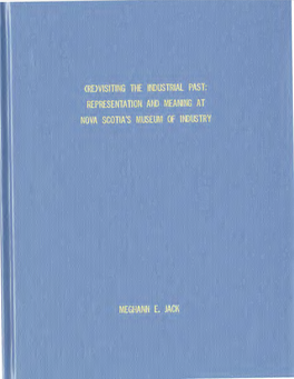 Visiting the Industrial Past: Representation and Meaning at Nova Scotia's Museum of Industry