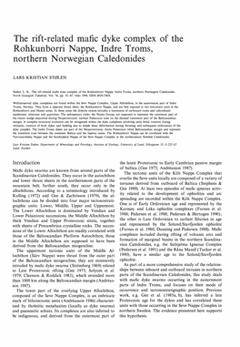 The Rift-Related Mafic Dyke Complex of the Rohkunborri Nappe, Indre Troms, Northern Norwegian Caledonides