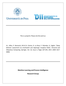 Machine Learning and Process Intelligence Research Group