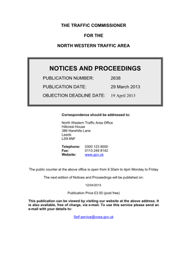 Notices and Proceedings