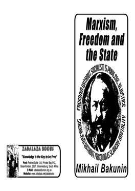 Marxism, Freedom and the State