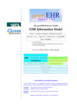 EHR Information Model