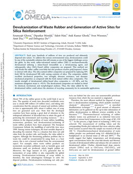 Devulcanization of Waste Rubber and Generation of Active Sites for Silica