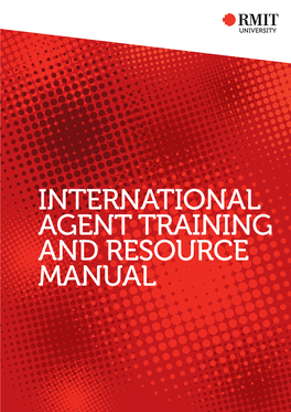 International Agent Training and Resource Manual Contents