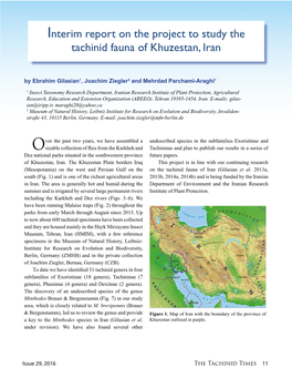 Interim Report on the Project to Study the Tachinid Fauna of Khuzestan, Iran