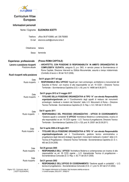 Curriculum Vitae Europass