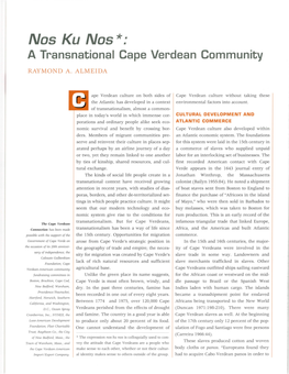 Nos Ku Nos*: a Transnational Cape Verdean Community