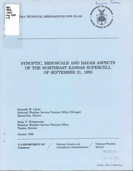 Synoptic, Mesoscale and Radar Aspects of the Northeast Kansas Supercell of September 21, 1993