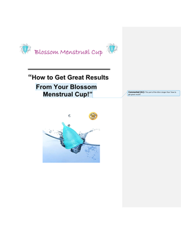 Blossom Menstrual Cup