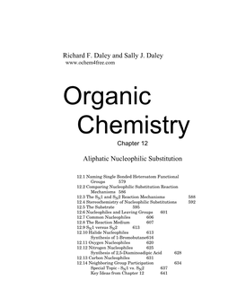 Aliphatic Nucleophilic Substitution