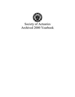 Society of Actuaries Archived 2000 Yearbook REQUIREMENTS for ADMISSION Page 1 of 3