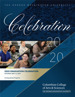 2020 Graduation Celebration Saturday, May 16, 2020