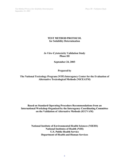 Test Chemical Solubility Protocol