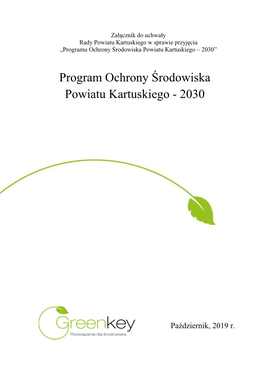 Program Ochrony Środowiska Powiatu Kartuskiego - 2030