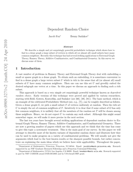 Dependent Random Choice