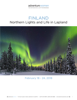 Finland Adventure Travel Trip