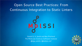 Open Source Best Practices: from Continuous Integration to Static Linters