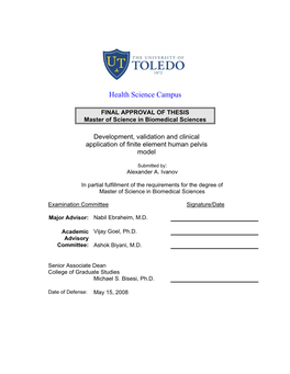 Development, Validation and Clinical Application of Finite Element Human Pelvis Model