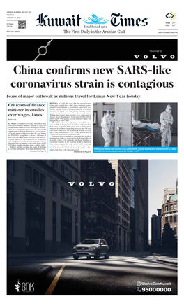 China Confirms New SARS-Like Coronavirus Strain Is Contagious Fears of Major Outbreak As Millions Travel for Lunar New Year Holiday