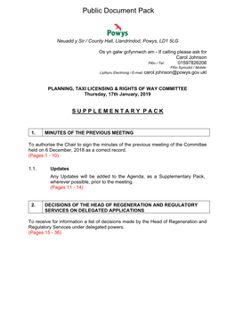 Supplementary Pack Agenda Supplement for Planning, Taxi