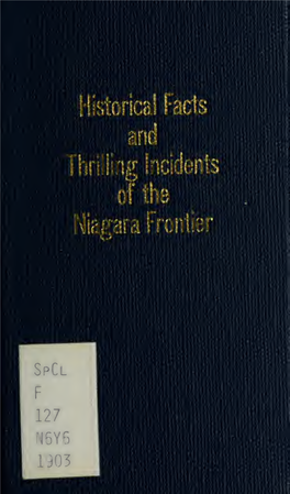 Historical Facts and Thrilling Incidents of the Niagara Frontier