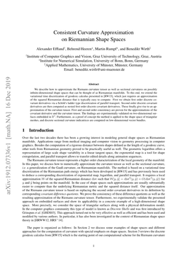 Consistent Curvature Approximation on Riemannian Shape Spaces