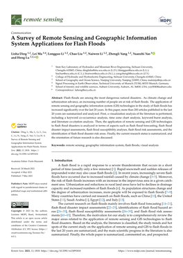 A Survey of Remote Sensing and Geographic Information System Applications for Flash Floods