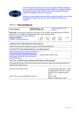 Complete Sections As Applicable